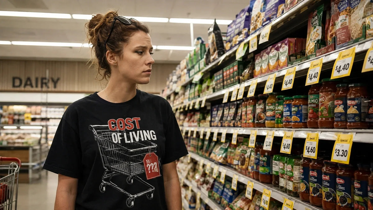 Cost of living graphic tees — Convict Shirts Australia