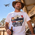 51 ST. STATE 2 graphic tee — white Convict Shirts T-shirt with submarine and Australia graphic