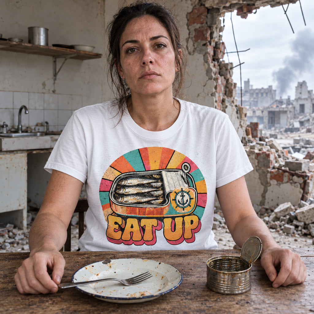 EAT UP Design 019 custom product image — white tee