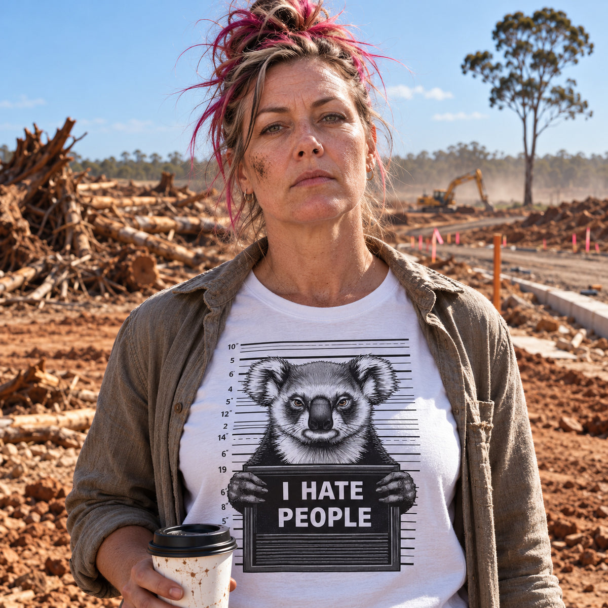 ConvictShirts Design 021 I Hate People koala tee custom product image