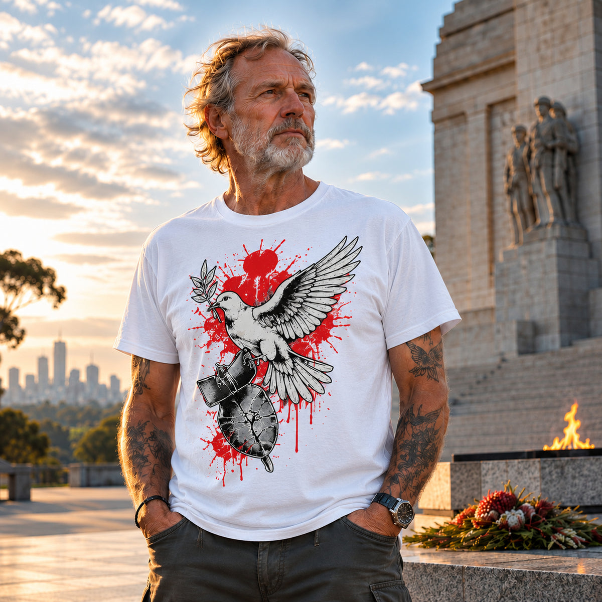 STOP — Convict Shirts white T-shirt custom product image, Design 013