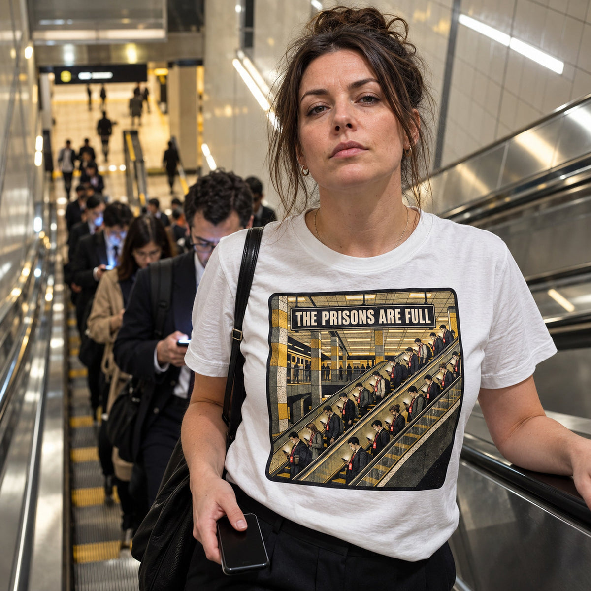 THE PRISONS ARE FULL graphic tee — Convict Shirts custom square product image