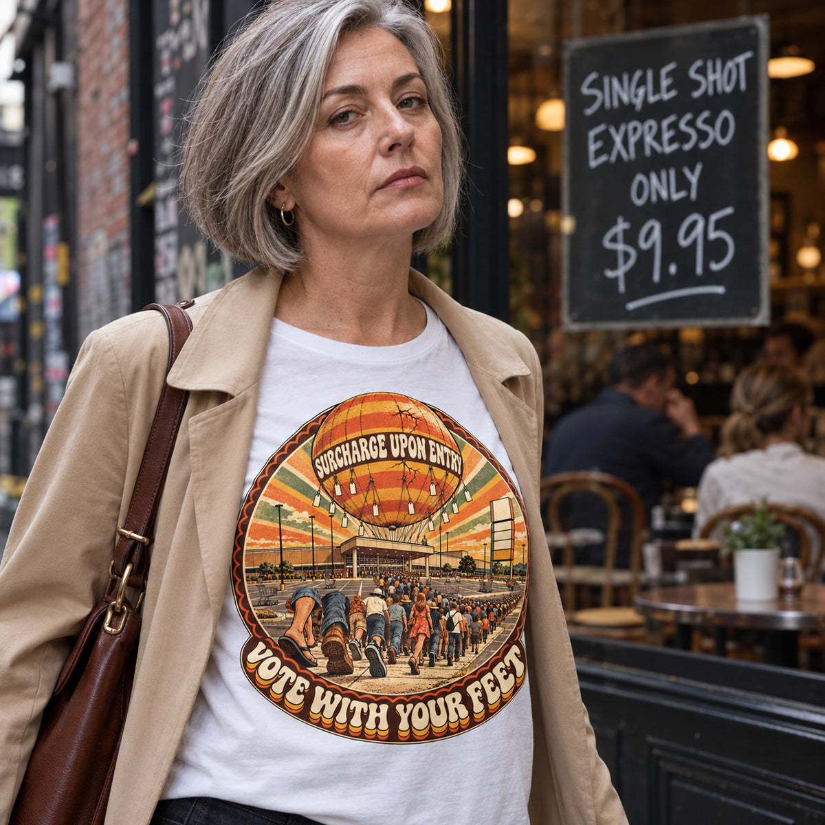 VOTE WITH YOUR FEET — Convict Shirts Cost of Living graphic tee design